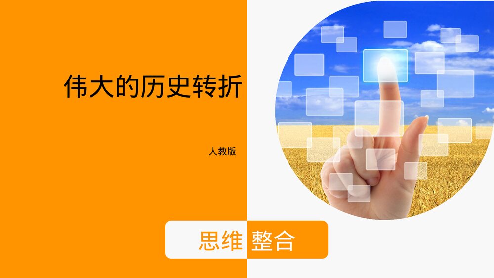 人教版八年级下册历史《伟大的历史转折·思维整合》教学PPT课件1