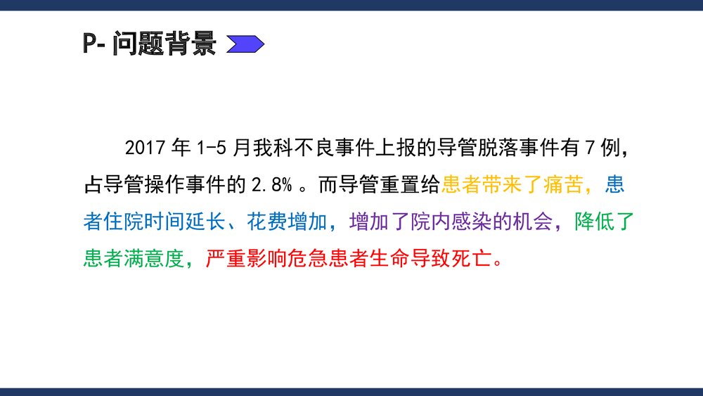 PDCA项目·降低导管滑脱发生率PPT课件(共19页)2