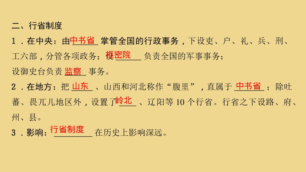 人教版七年级历史上册《第11课 元朝的统治》教学PPT课件5