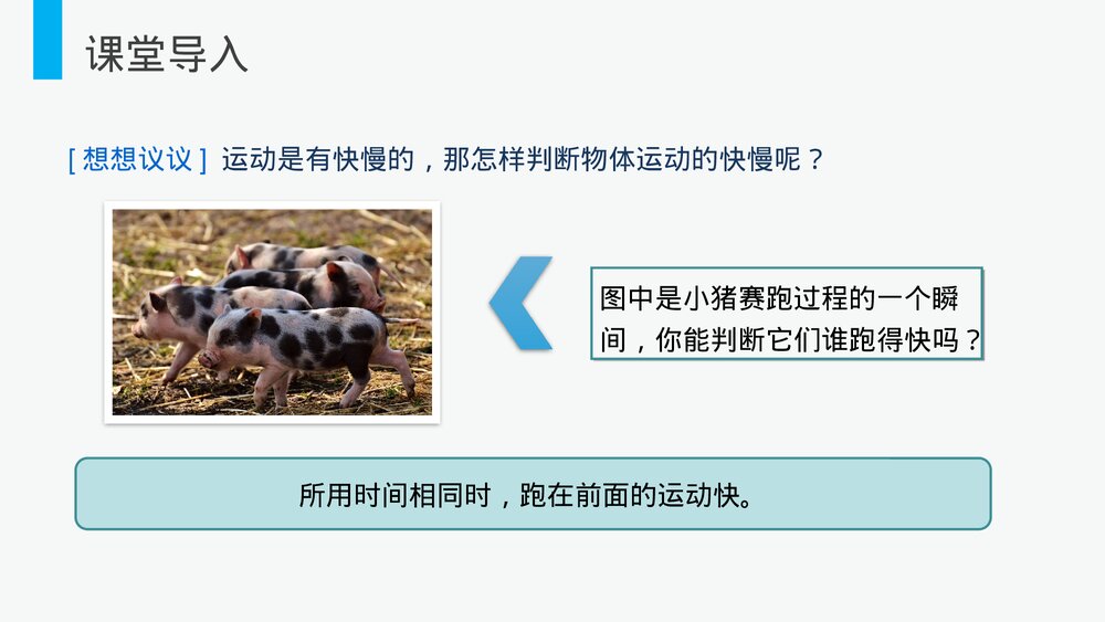 人教版八年级物理上册《运动的快慢》教学PPT课件3