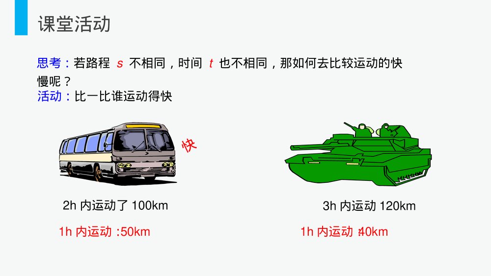 人教版八年级物理上册《运动的快慢》教学PPT课件7