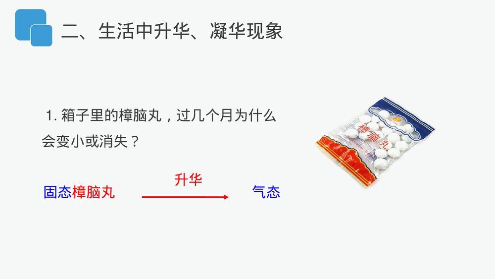 人教版八年级物理上册《升华和凝华》教学PPT课件8