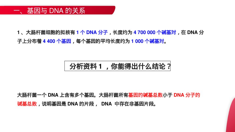 高一下册生物必修二《基因是有遗传效应的DNA片段》PPT课件(第3.4课时)7