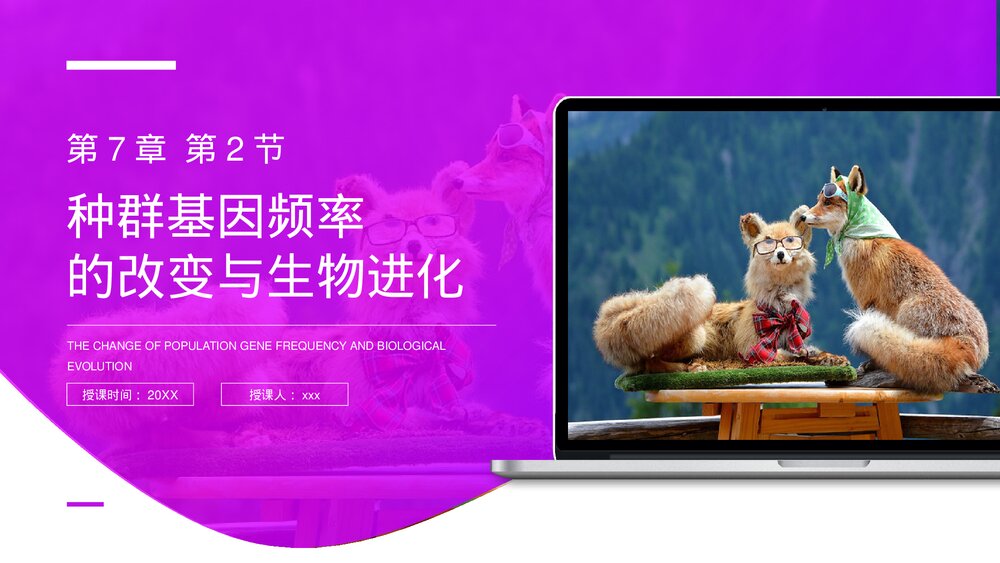 高一下册生物必修二《种群基因频率的改变与生物进化》PPT课件(第7.2.2课时)1
