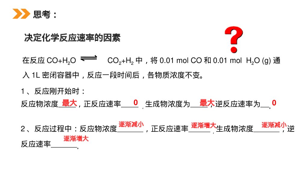 人教版高二化学选修4《化学平衡》PPT课件（第1课时）8