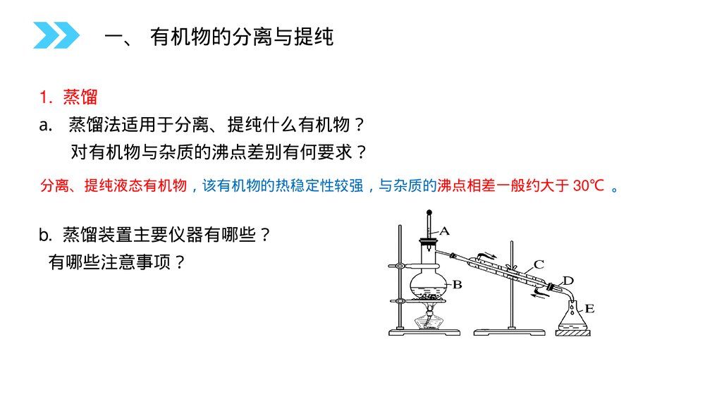 人教版高二化学选修五《研究有机化合物的一般步骤和方法》PPT课件(第1.4课时)5