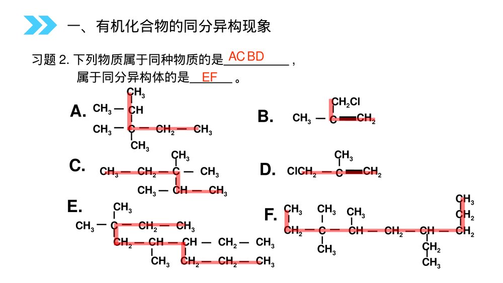 人教版高二化学选修五《同分异构体》PPT课件(第1.2.2课时)6