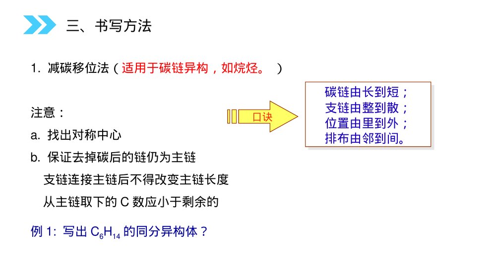 人教版高二化学选修五《同分异构体》PPT课件(第1.2.2课时)8