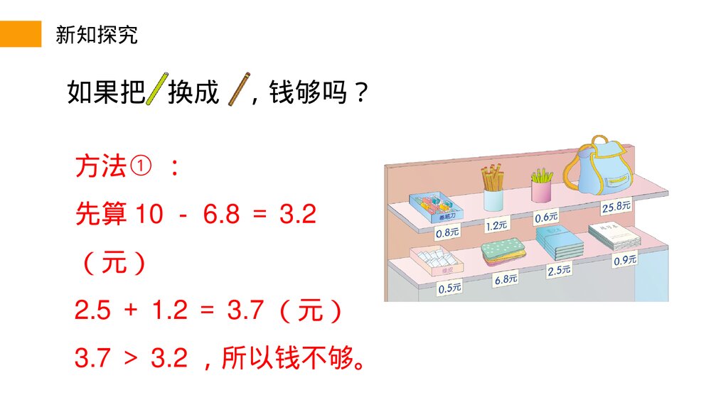 小学数学三年级下册《利用简单的小数加、减法解决问题》PPT课件(第7.3课时)10