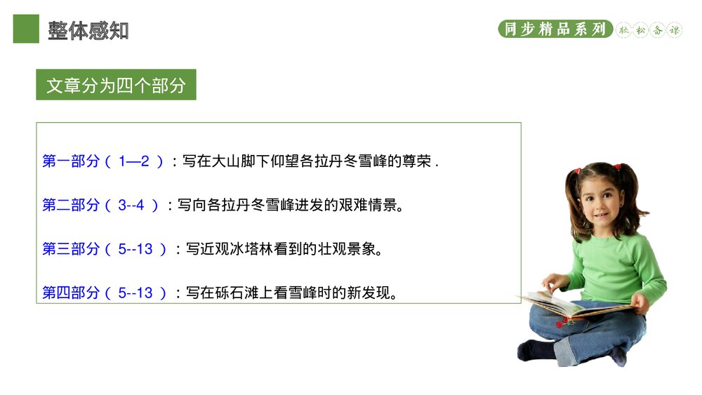 人教版八年级语文下册《在长江源头各拉丹东》PPT课件8