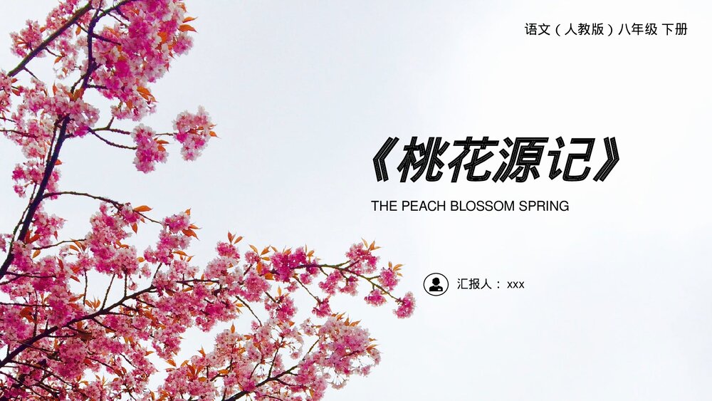 人教版八年级语文下册《桃花源记》PPT课件1