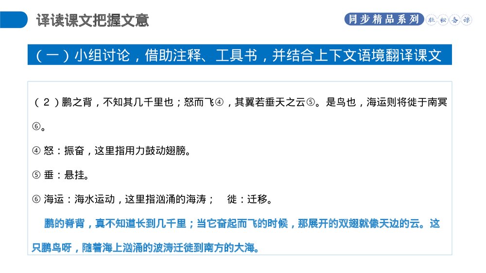 人教版八年级语文下册《北冥有鱼》PPT课件9