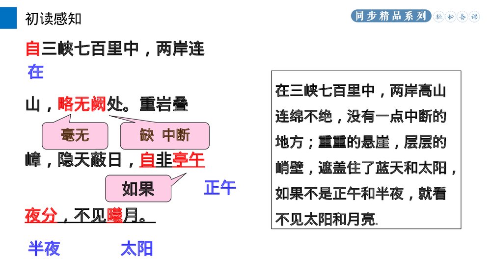 人教版八年级语文上册《三峡》PPT课件9