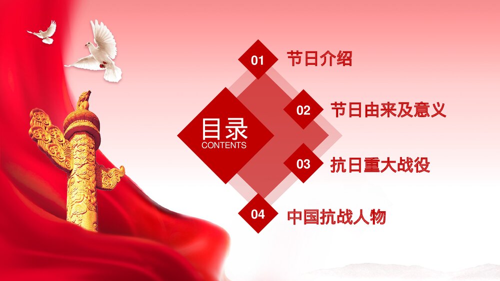 勿忘国耻强我中华抗战胜利74周年PPT课件(共20页)2