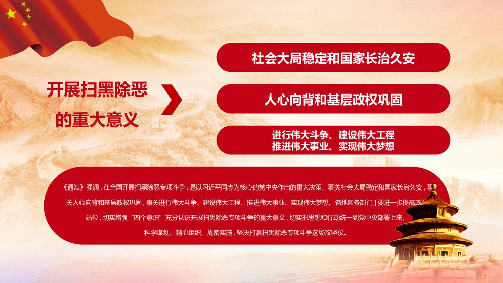 除暴安良铸造和谐社会扫黑除恶宣传PPT课件下载10