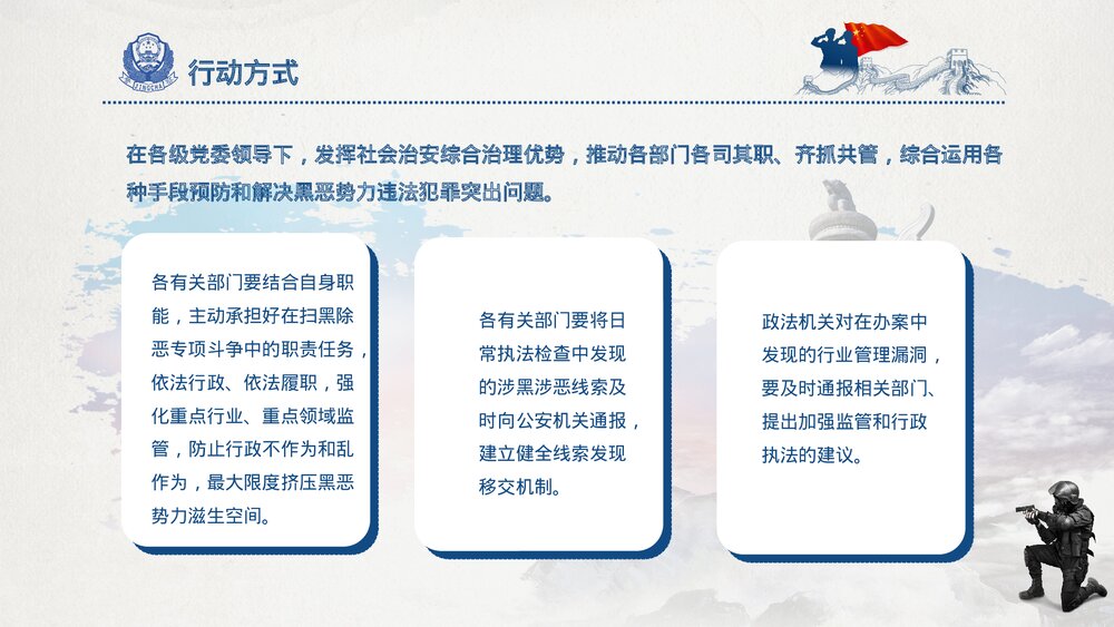 亮剑行动扫黑除恶宣传行动PPT课件下载10