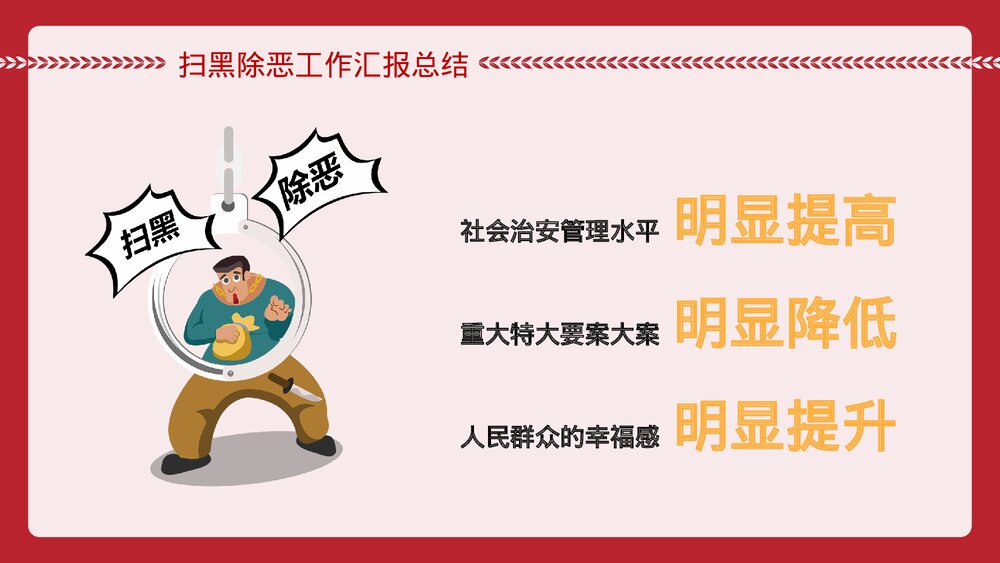 聚集全国两会扫黑除恶主题PPT课件下载5