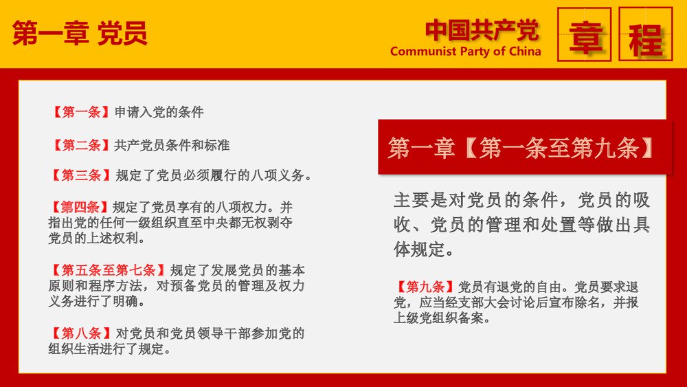 《十九大的党章学习》政府党建党课专题PPT课件7