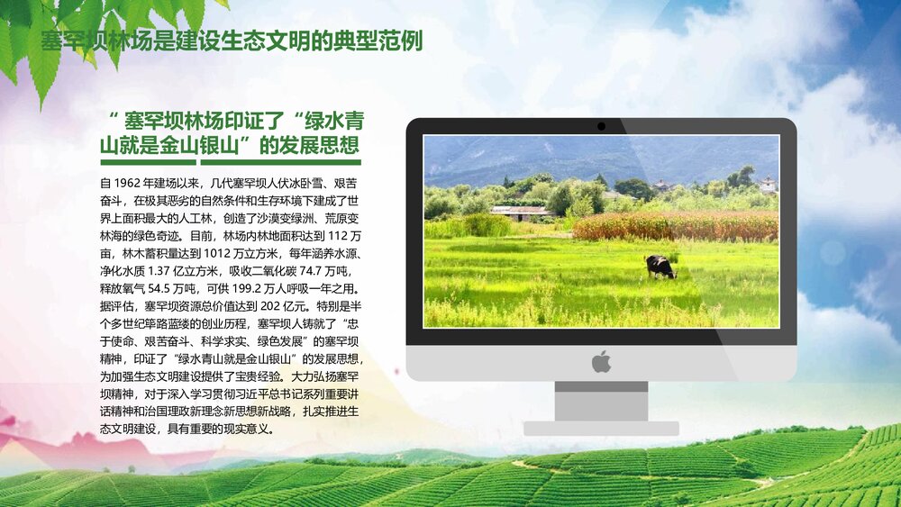 大力弘扬塞罕坝精神建设美丽中国PPT课件下载6