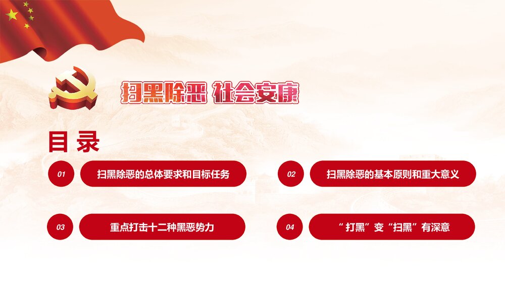 扫黑除恶专项斗争主题宣传PPT课件3