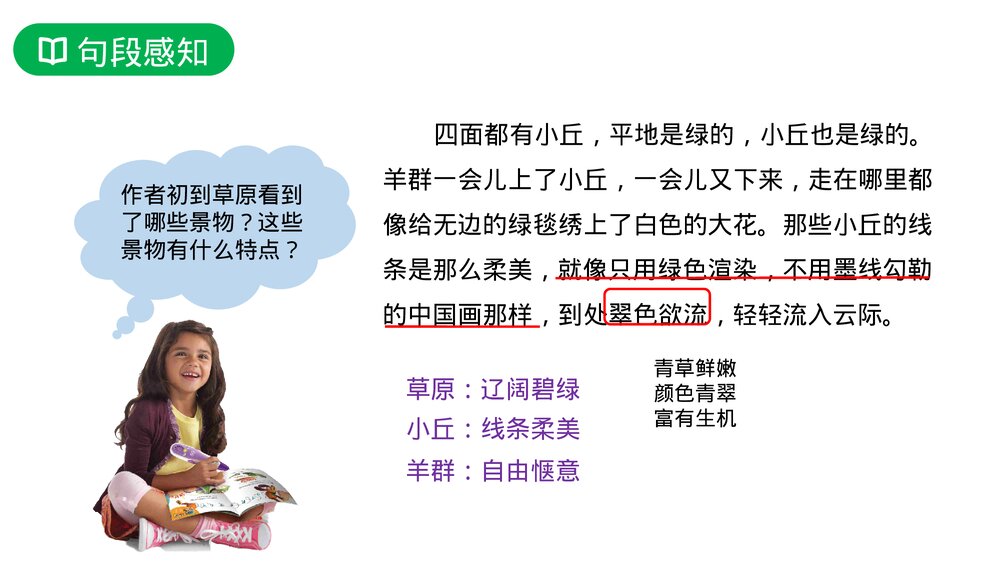 人教版六年级语文上册《草原》PPT课件8