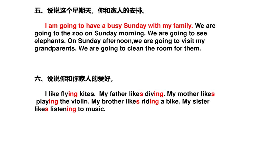 六年级上册英语作文复习汇总PPT教案4