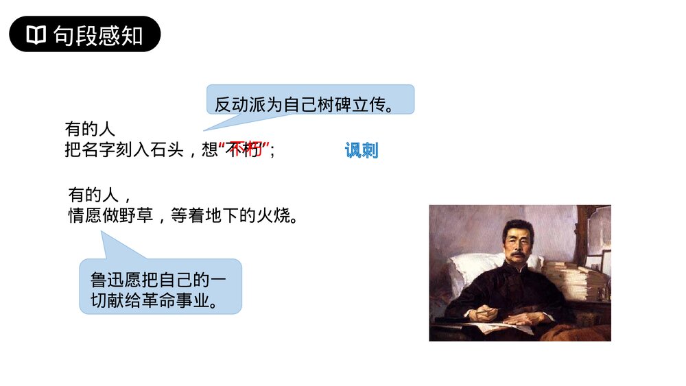 人教版六年级语文上册《有的人》PPT课件10