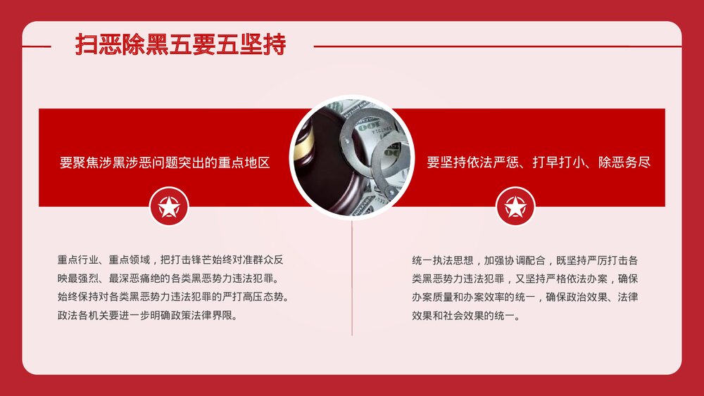 重拳出击扫黑除恶专项斗争主题PPT课件下载8