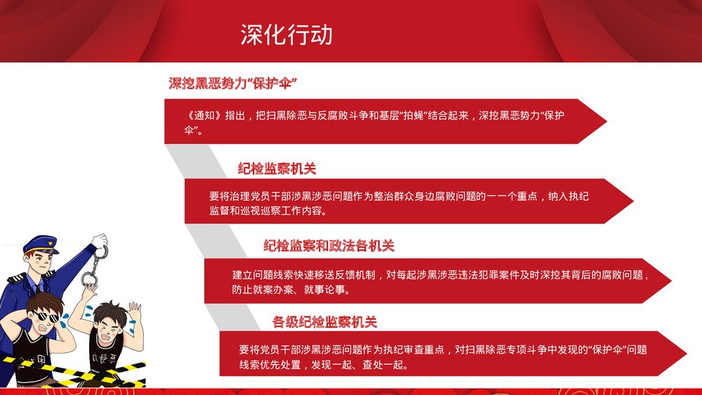 《扫黑除恶》党政建设政府工作PPT课件7