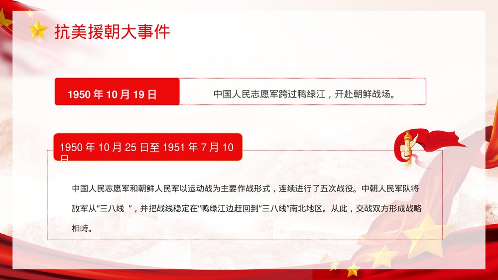 《抗美援朝纪念日》爱国教育宣传专题讲座PPT课件下载5
