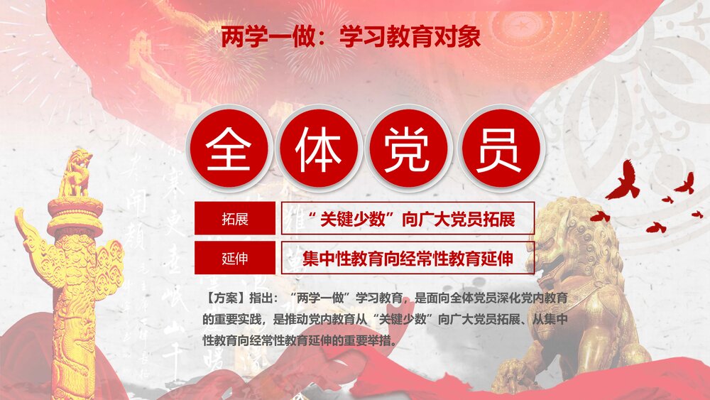 两学一做政党学习心得体会PPT课件下载(共28页)6