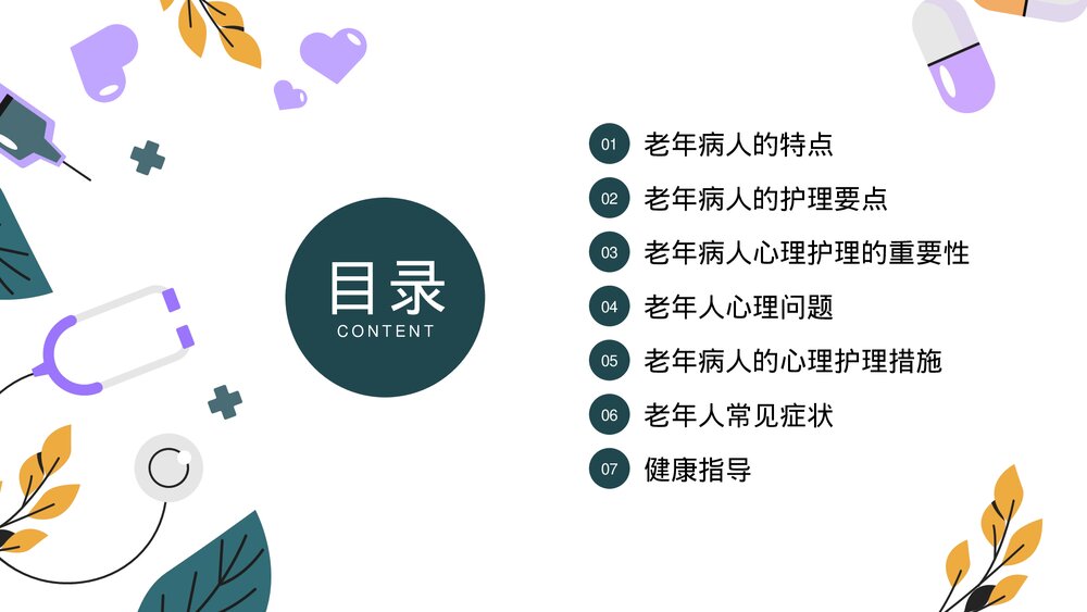 老年患者病人护理指导医疗医学知识普及PPT课件下载2