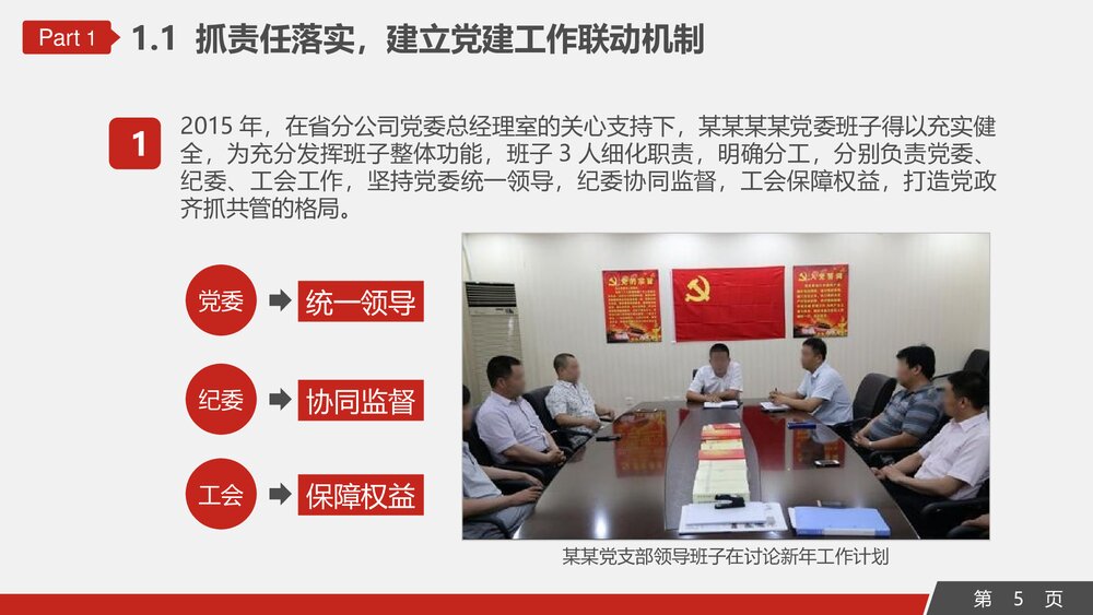 基层党建党委党支部工作汇报PPT课件下载5