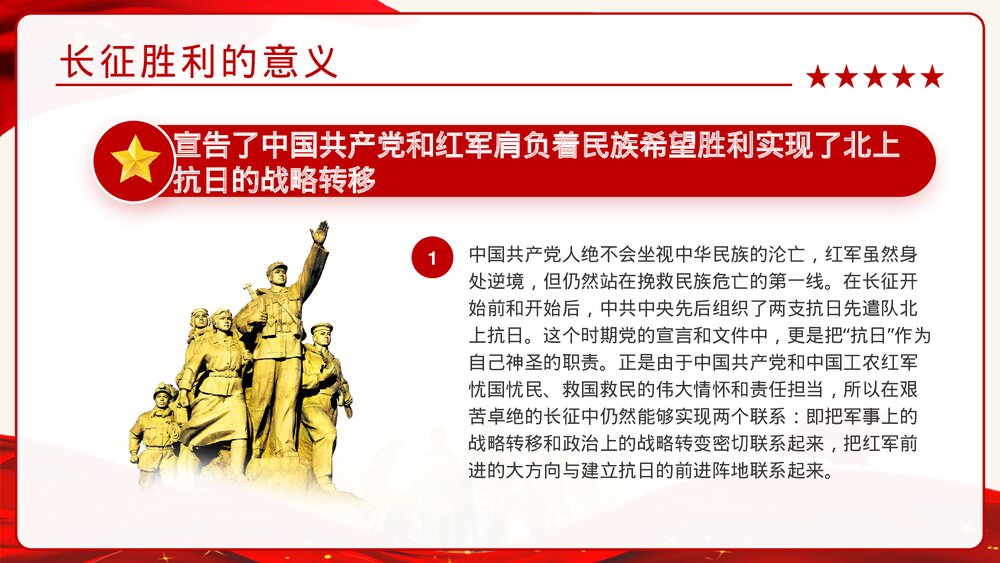 《弘扬长征精神》专题讲座主题班会PPT课件7