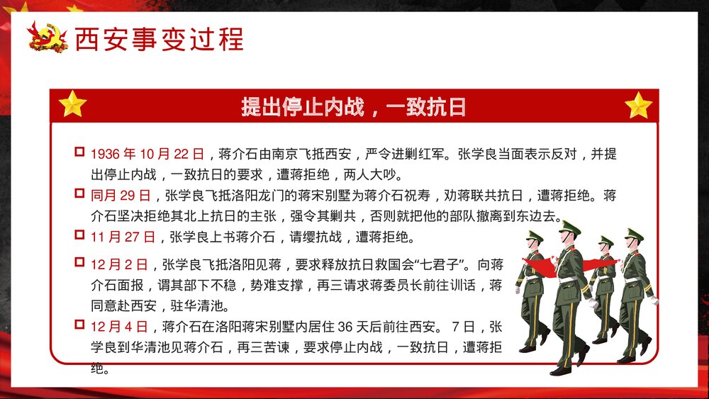党政风纪念西安事变爱国教育PPT课件下载4