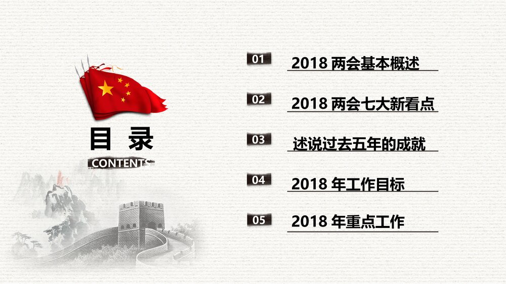 聚焦中国两会政府工作报告全文解读PPT课件下载2