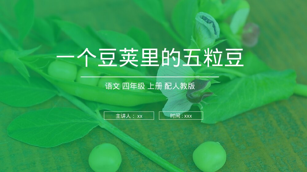 人教版四年级语文上册《一个豆荚里的五粒豆》PPT课件1
