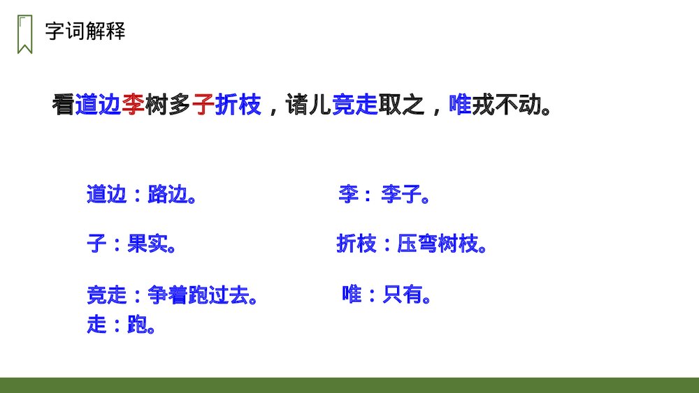 人教版四年级语文上册《王戎不取道旁李》PPT课件10