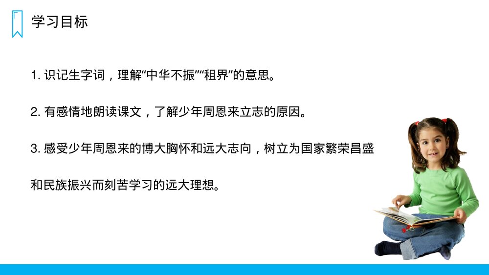 人教版四年级语文上册《为中华之崛起而读书》PPT课件2
