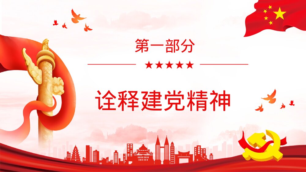 建党一百周年大会讲话精神解读百年党政教育专题讲座PPT课件下载3