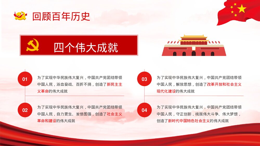 建党一百周年大会讲话精神解读百年党政教育专题讲座PPT课件下载6