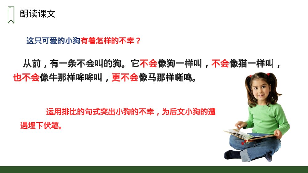 人教版三年级语文上册《小狗学叫》PPT课件8