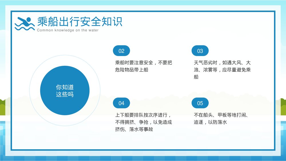 中小学生水上交通安全知识教育主题班会PPT课件下载(共25页·可编辑修改)9