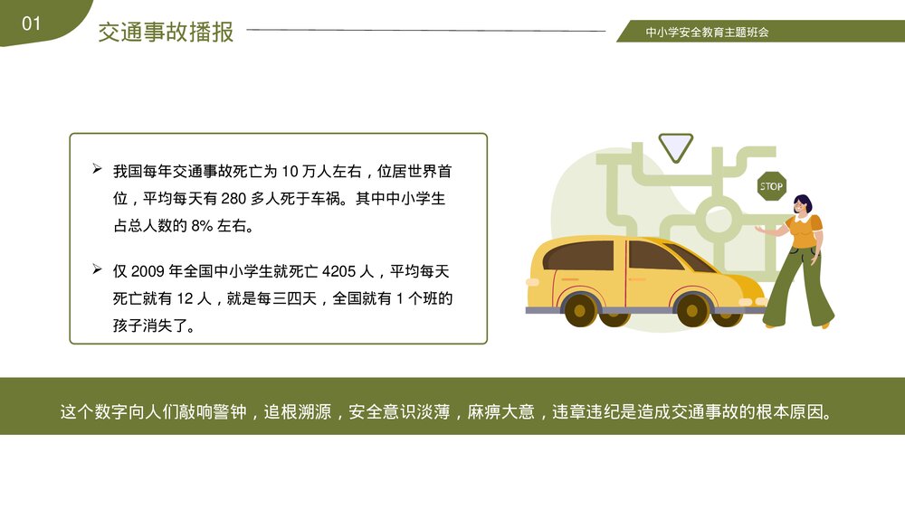 中小学交通安全教育主题班会+答题互动品PPT课件下载6