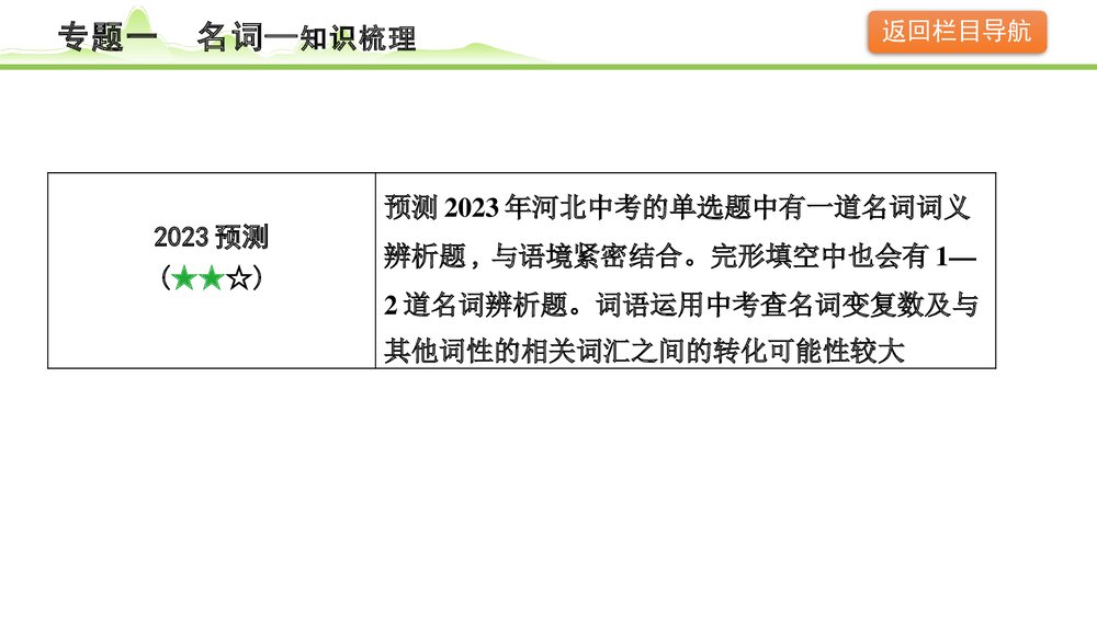 备战中考英语语法知识梳理《专题一名词》PPT课件5