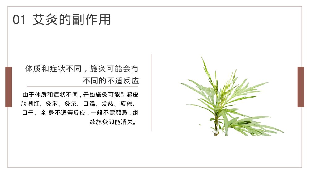 中医养生保健康管理艾灸的副作用及好处PPT课件下载6