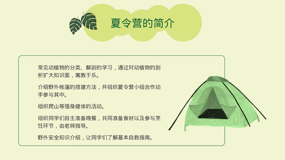 暑期夏令营活动策划方案PPT课件下载8