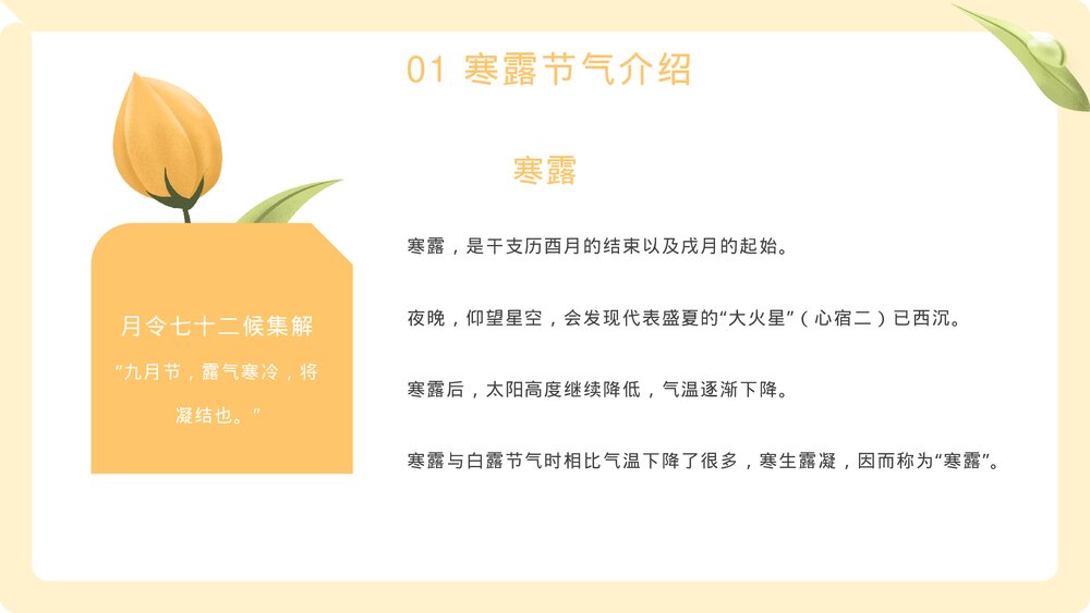 插画风二十四节气之寒露节气PPT课件下载4