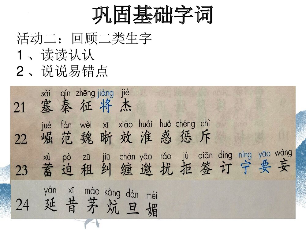 部编版四年级语文上册第7单元复习PPT课件9