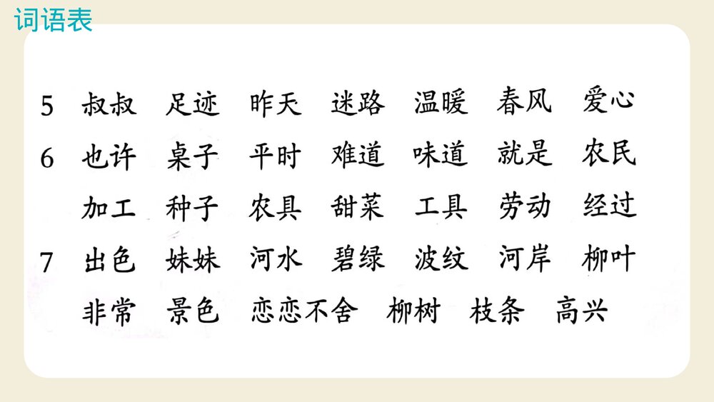 统编版二年级语文下册·第二单元复习(PPT课件)9